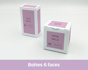 Impression packaging boîtes 6 faces