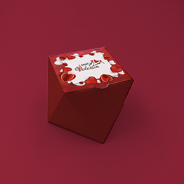 Impression packaging boite diamant saint valentin