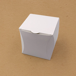 Impression packaging boite cube aretes incurvees écologique