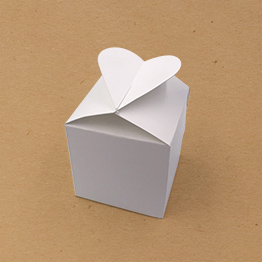 Impression packaging boite cube coeur écologique