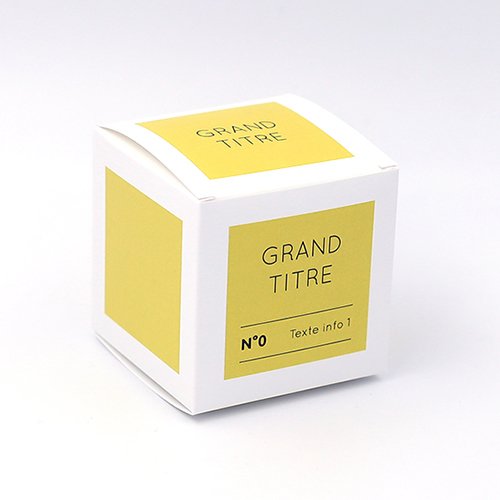 Packaging Boite cube Aplat jaune personnalisable