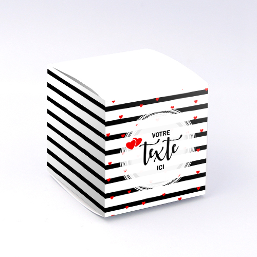 Packaging Boite cube Moderne valentin personnalisable