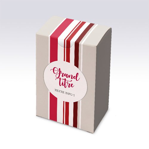 Packaging Boite rectangulaire Basque rouge personnalisable