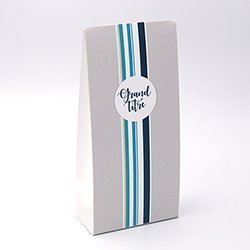 Packaging à soufflet Basque bleu personnalisable 9x19,1x4,4cm