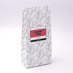 Packaging à soufflet Végetal noir et blanc personnalisable 9x19,1x4,4cm