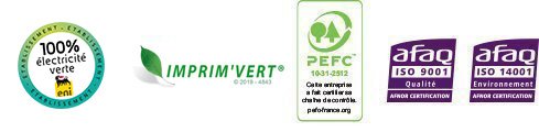 Certificats et respects de normes environnementale Imprimerie MonPackaging