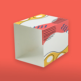 Impression fourreau cubique en carton