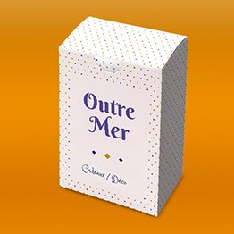 Impression packaging boite objets de decoration rectangulaire