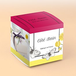 Impression packaging produit du bain boite cube