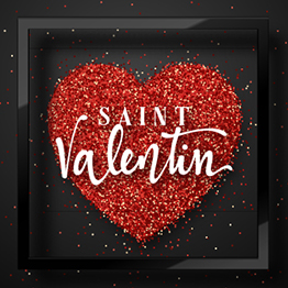 Impression packaging saint valentin