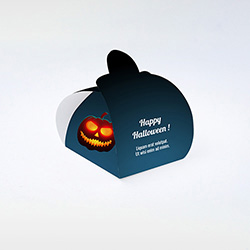 Boite demi lune Boite a bonbons halloween citrouille 5x6x7cm