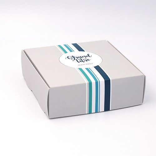 Packaging Boite coffret carton Basque bleu personnalisable