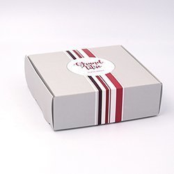 Boite coffret carton Basque rouge personnalisable 12x12x4cm