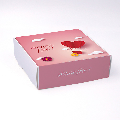 Packaging Boite coffret carton Bonne fête Maman personnalisable