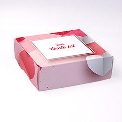 Boite coffret carton Douceur personnalisable 12x12x4cm