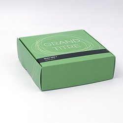 Boite coffret carton Filaire vert personnalisable 12x12x4cm