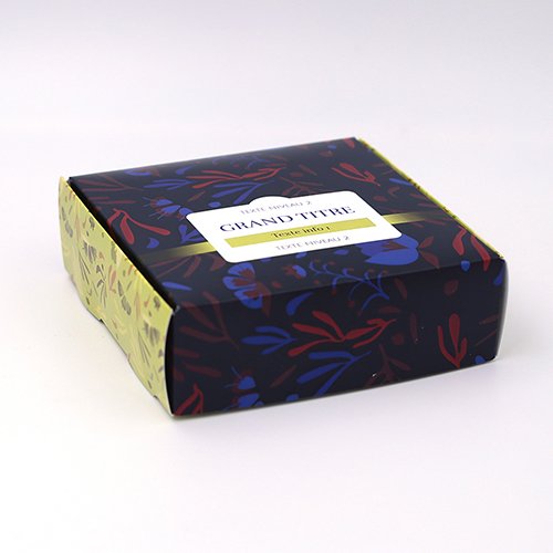 Packaging Boite coffret carton Floral bleu nuit personnalisable