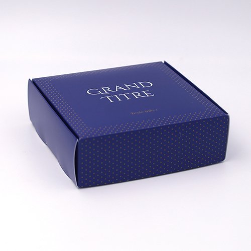 Packaging Boite coffret carton Petits points indigo personnalisable