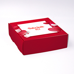 Boite coffret carton Saint valentin personnalisable 12x12x4cm