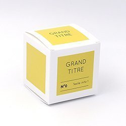 Boite cube Aplat jaune personnalisable 6x6x6cm