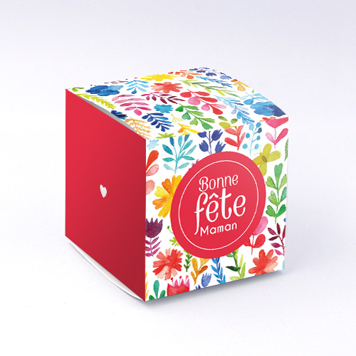 Packaging Boite cube Aquarelle personnalisable