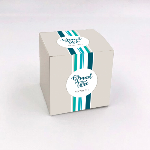 Packaging Boite cube Basque bleu personnalisable