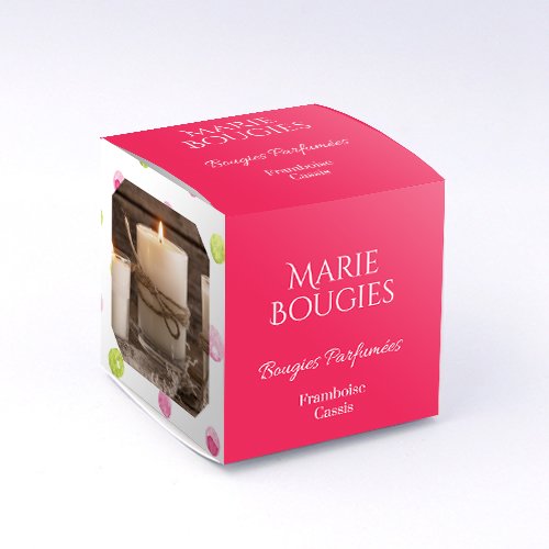 Packaging Boite cube Bougie ordorante personnalisable
