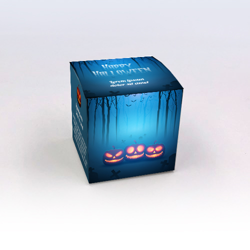 Packaging Boite cube Citrouille personnalisable