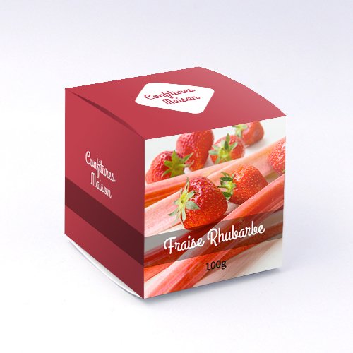 Packaging Boite cube Confiture gourmande personnalisable