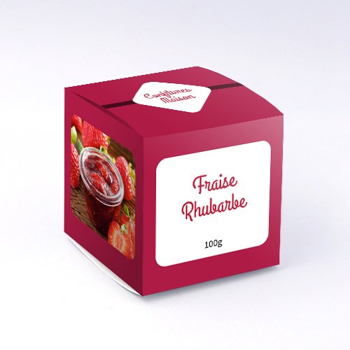 Packaging Boite cube Confiture personnalisable