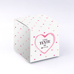 Packaging Boite cube Cœur à la main personnalisable