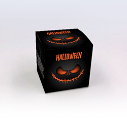 Boite cube Etrange halloween personnalisable 7x7x7cm