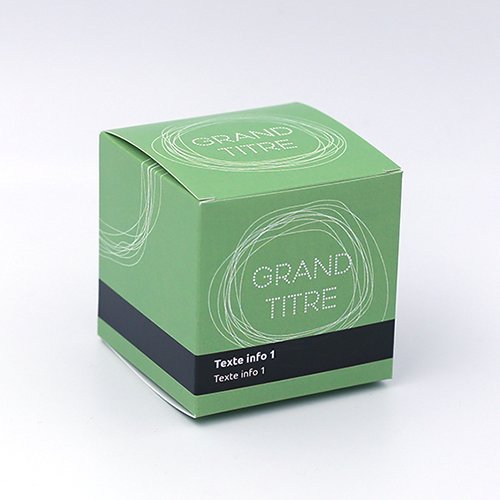 Packaging Boite cube Filaire vert personnalisable