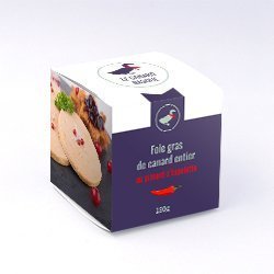 Boite cube Foie gras personnalisable 6x6x6cm