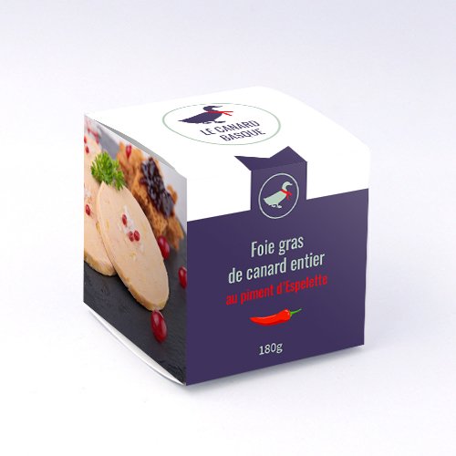Packaging Boite cube Foie gras personnalisable