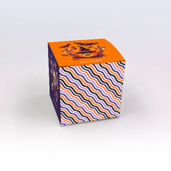 Boite cube Happy halloween personnalisable 7x7x7cm