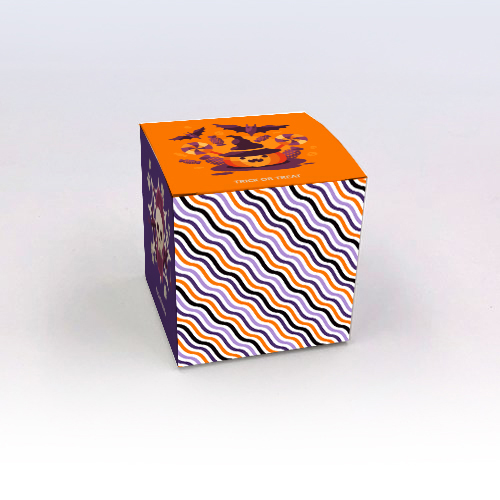 Packaging Boite cube Happy Halloween personnalisable