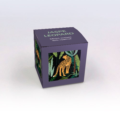 Packaging Boite cube Léopard personnalisable