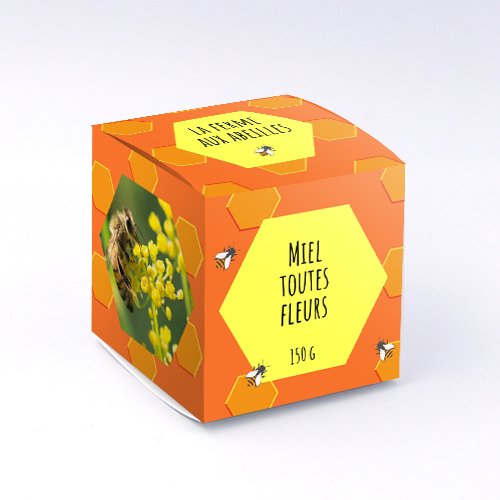 Packaging Boite cube Miel personnalisable