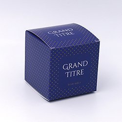 Boite cube Petits points indigo personnalisable 6x6x6cm