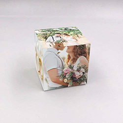 Boite cube Photo Naissance personnalisable 7x7x7cm