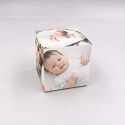 Boite cube Photo Naissance personnalisable 7x7x7cm