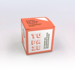 Boite cube Topaze personnalisable 7x7x7cm