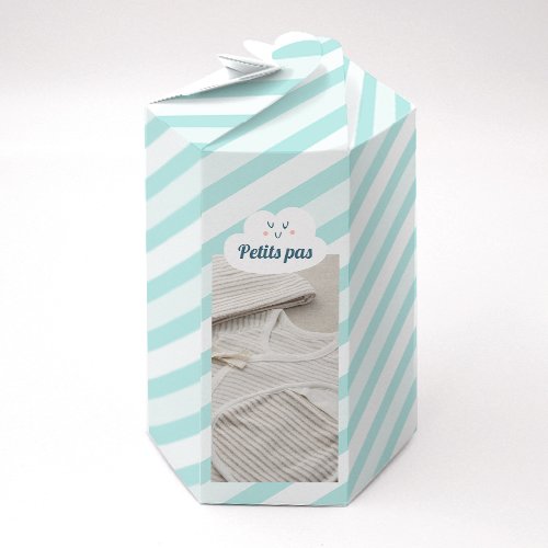 Packaging Boite pétales hexagonale Bébé personnalisable