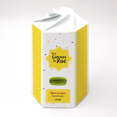 Packaging Boite pétales hexagonale Biscuit personnalisable