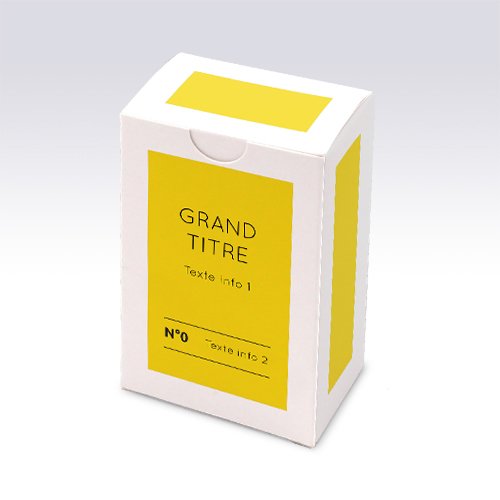 Packaging Boite rectangulaire Aplat jaune personnalisable
