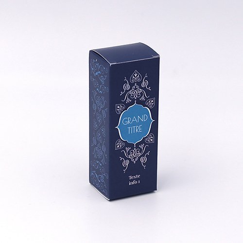 Packaging Boite rectangulaire Arabesque bleu personnalisable