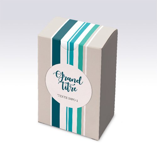 Packaging Boite rectangulaire Basque bleu personnalisable