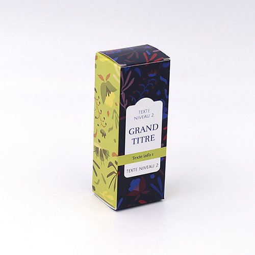 Packaging Boite rectangulaire Floral bleu nuit personnalisable