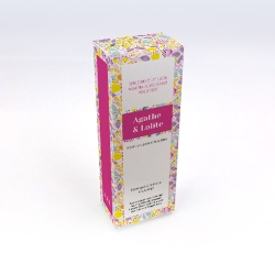 Boite rectangulaire Floral jaune personnalisable 6x4x16cm